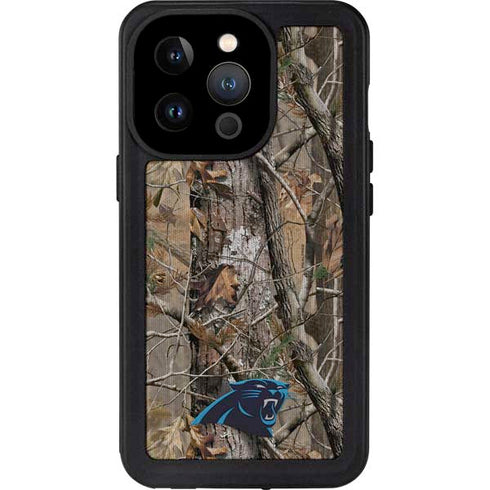 NFL Carolina Panthers Realtree AP Camo iPhone 15 Pro Waterproof Case